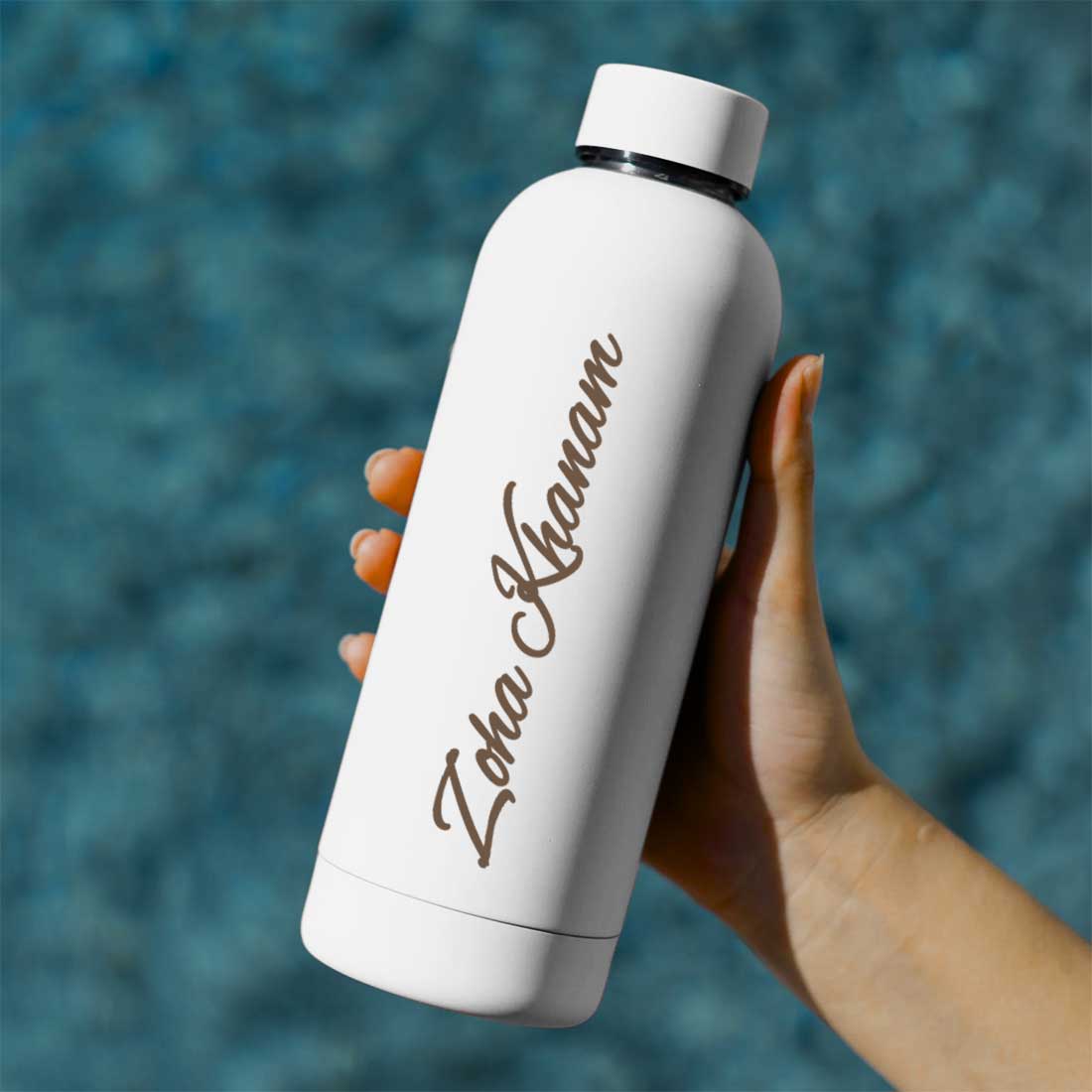Stainless Steel Water Bottle with Names 500ml Double Insulated Bottles for Office Home Travel- BPA Free, Leakproof- Set OF 2 - Image 7