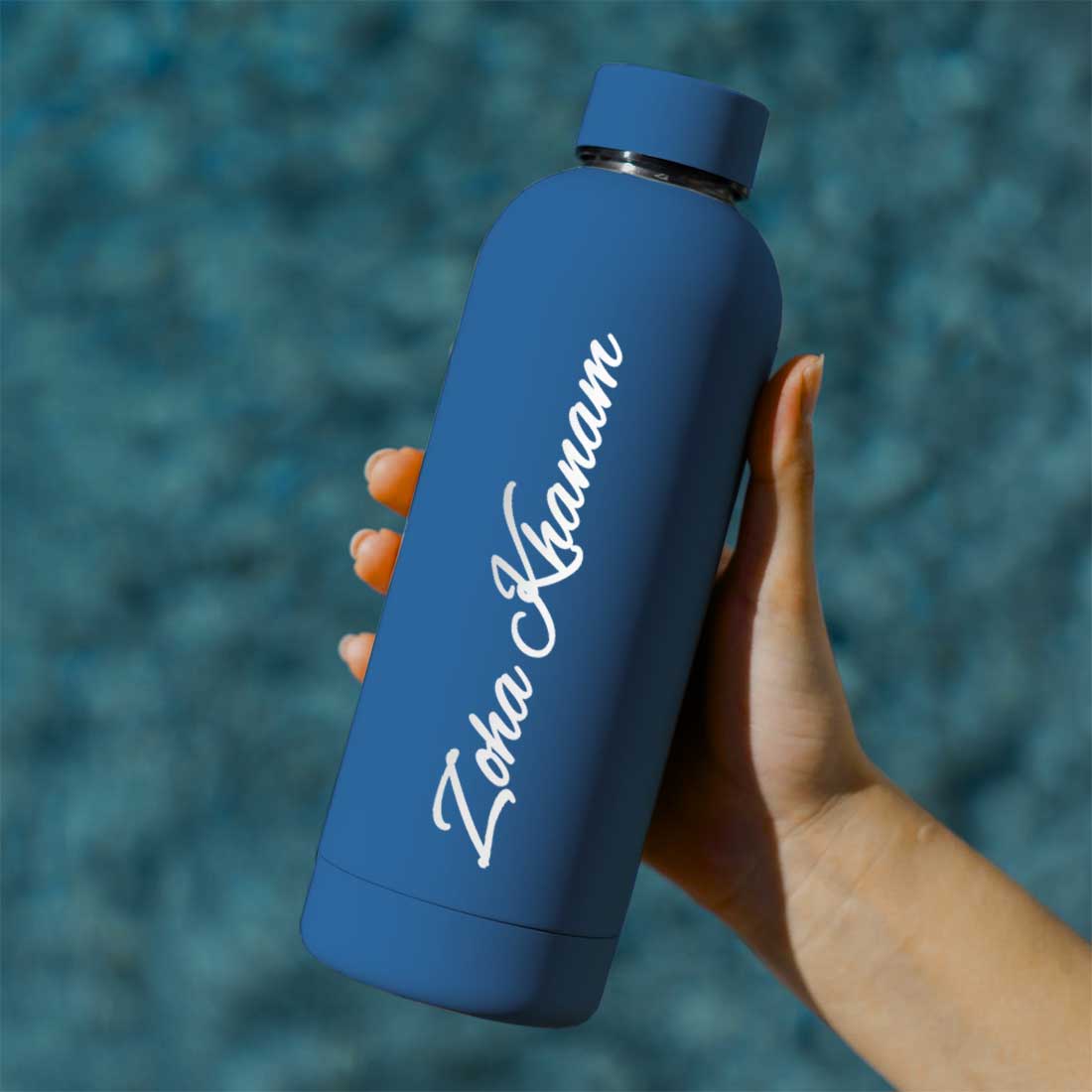 Stainless Steel Water Bottle with Names 500ml Double Insulated Bottles for Office Home Travel- BPA Free, Leakproof- Set OF 2 - Image 8