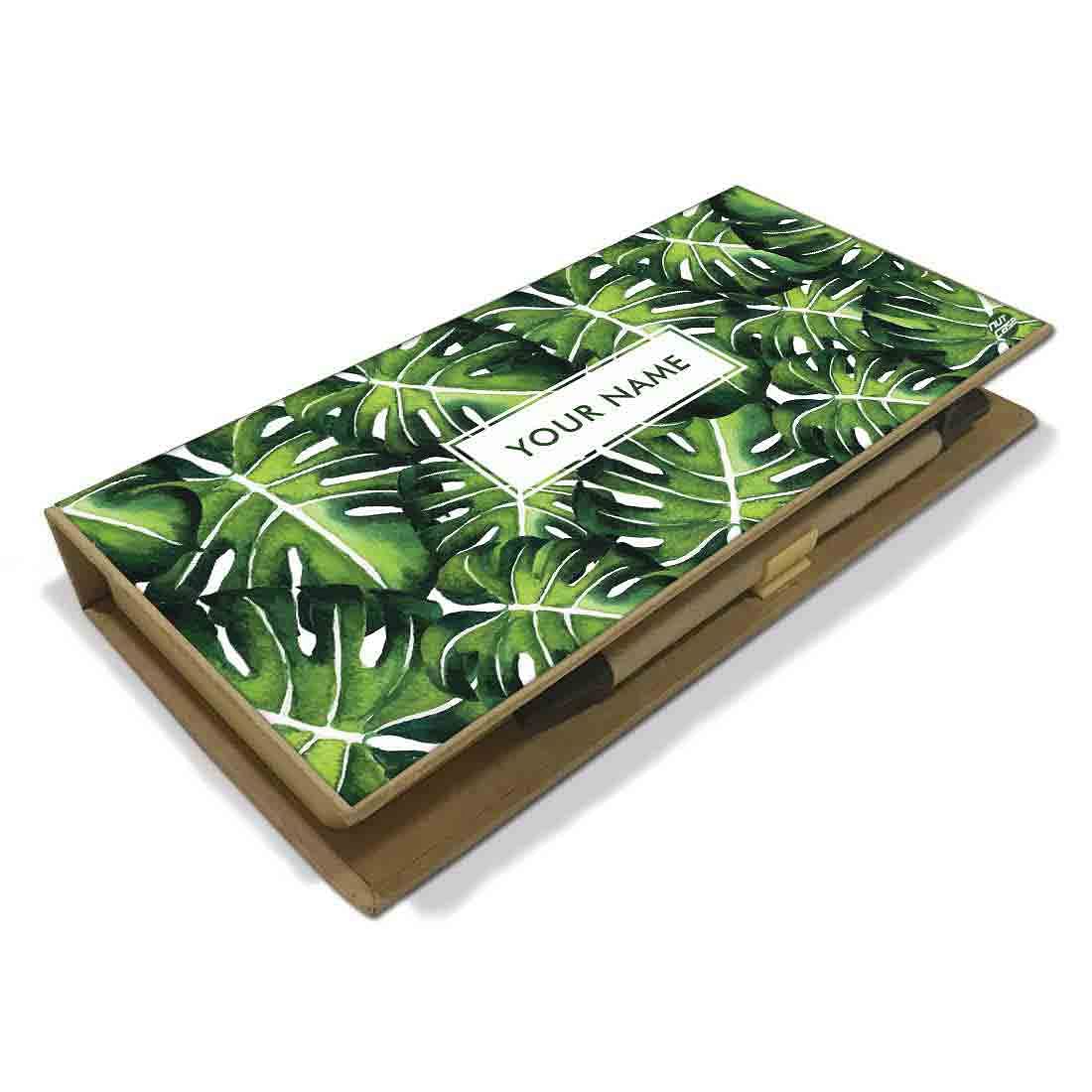Personalized Stationery Set for Study Table - Monstera Plants - Image 3