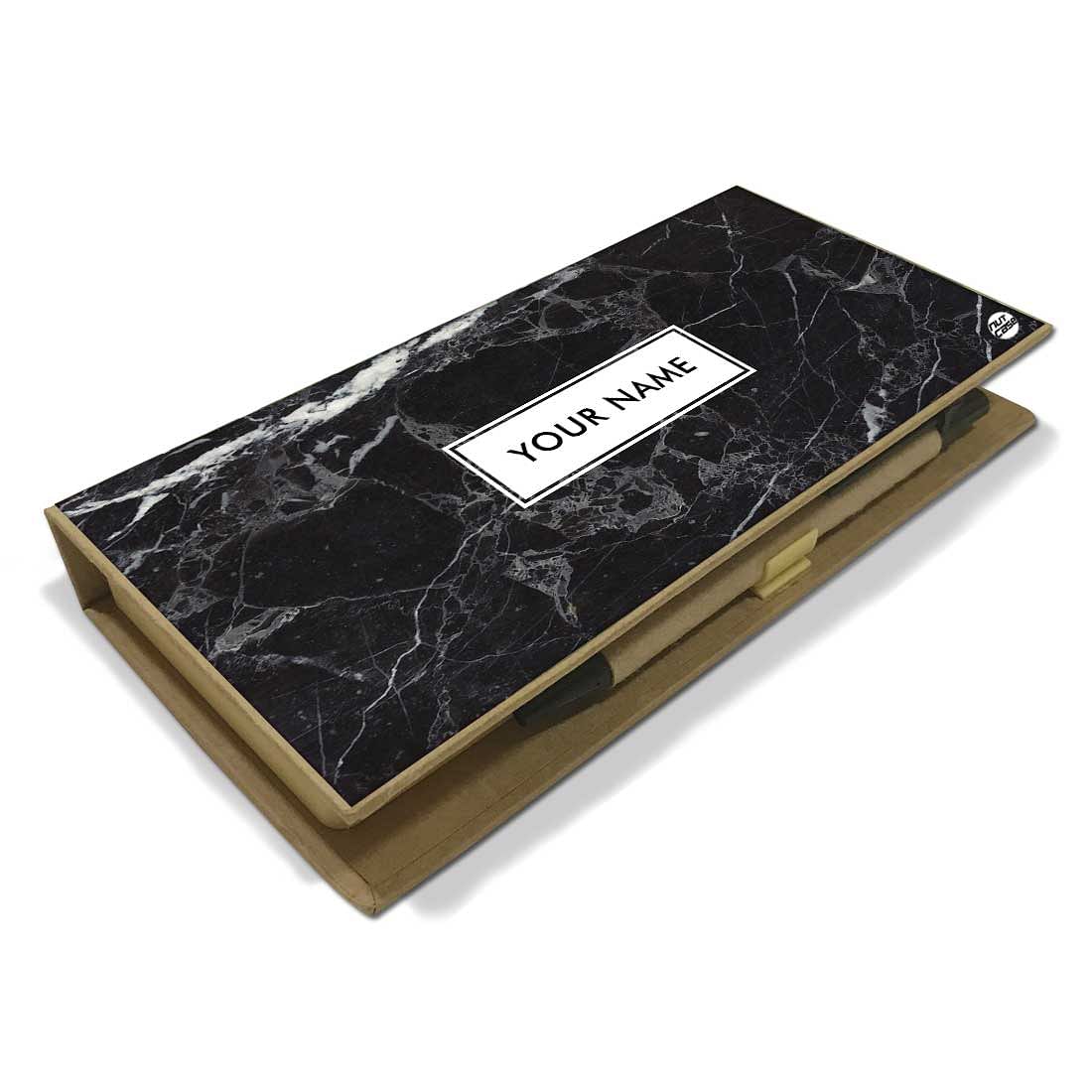 Personalized Stationery Gift Set for Adults - Marble Black - Image 3