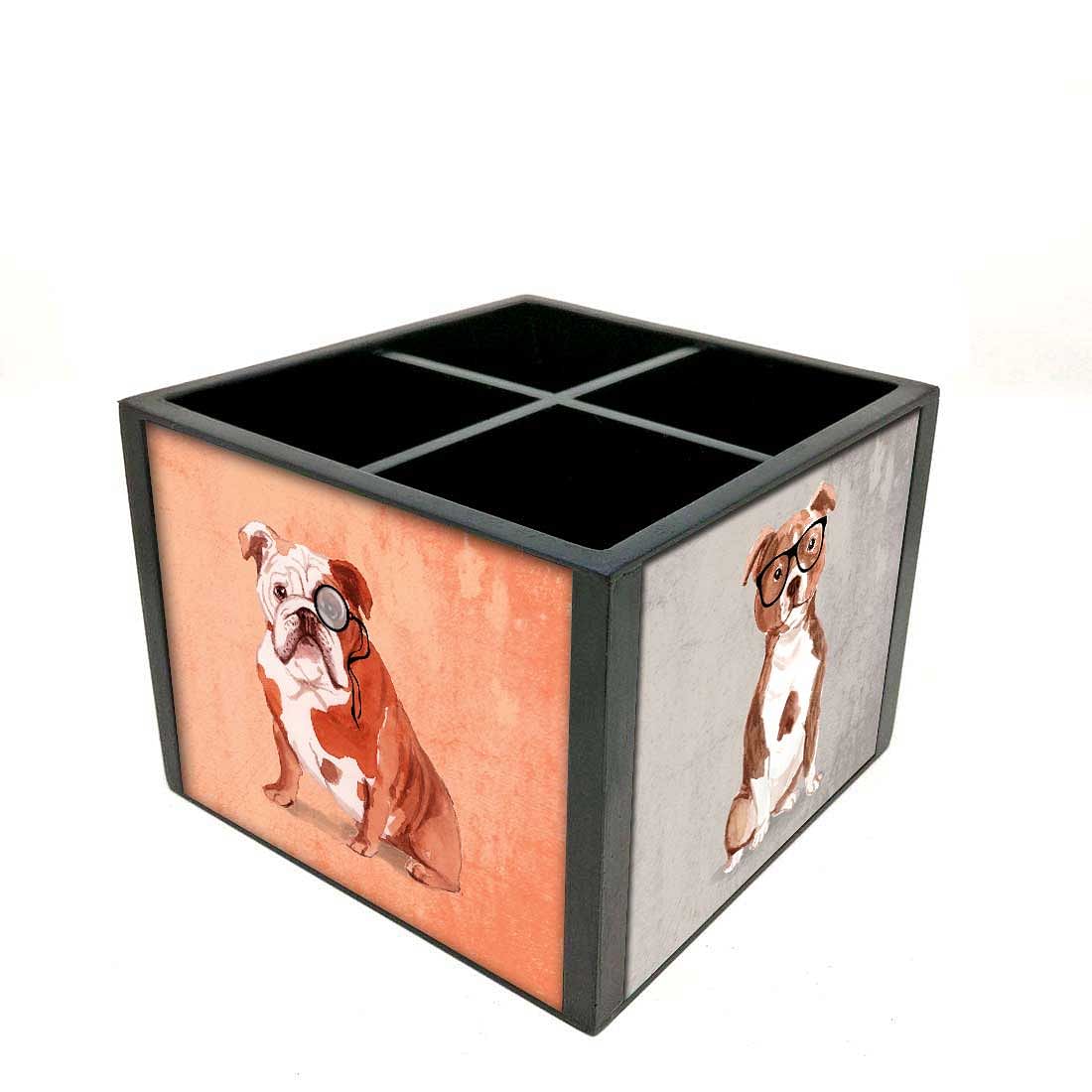 Desk Organizer For Stationery - Hipster Pug