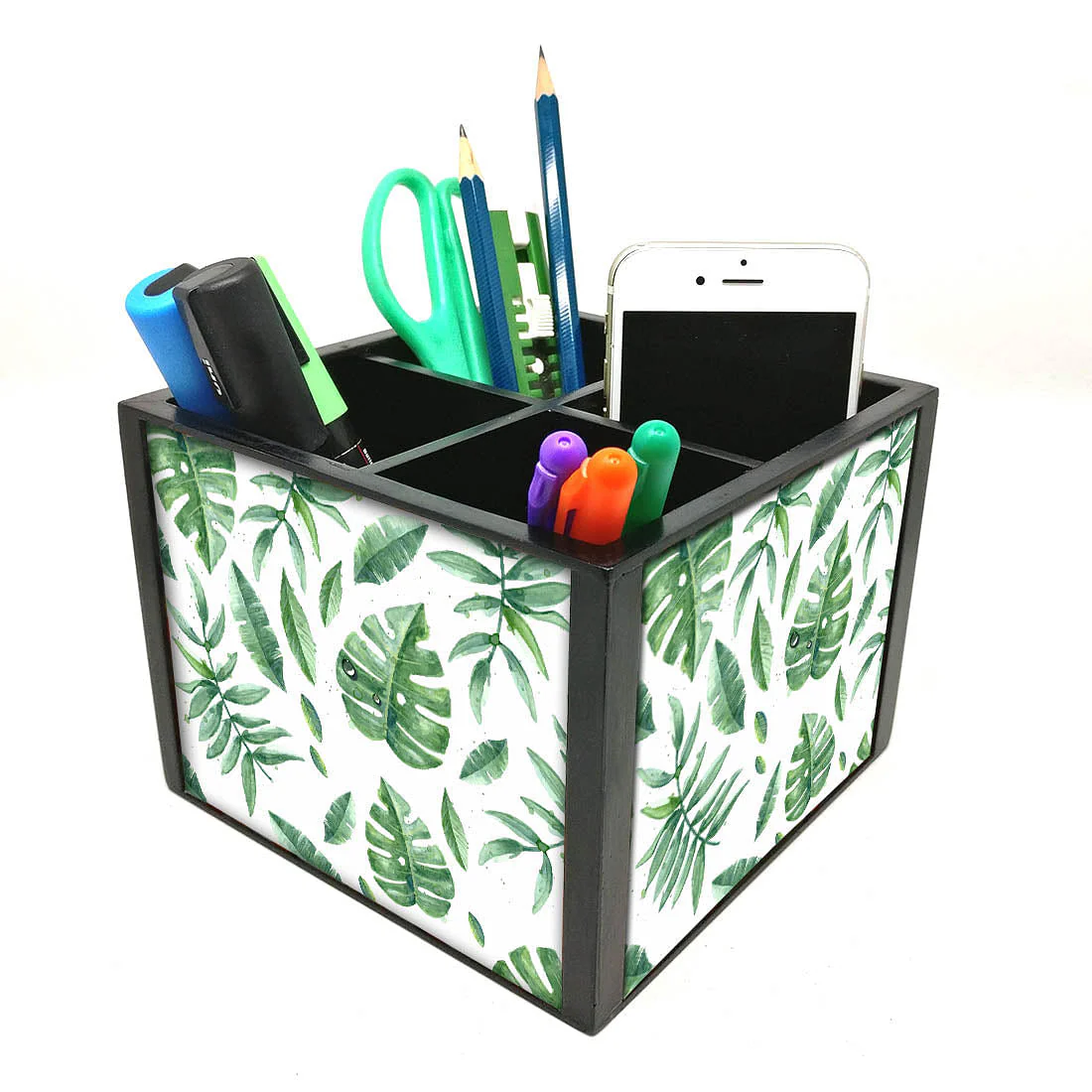 Desk Organizer For Stationery - Happy Leaves