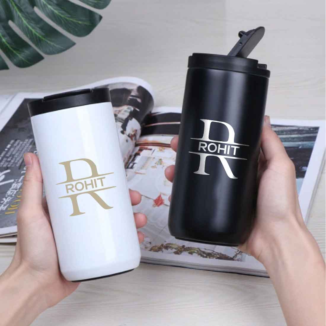 Personalised Steel Mug for Tea Engraved Custom Travel Mug Vacuum Flask (400 ML) - Image 11