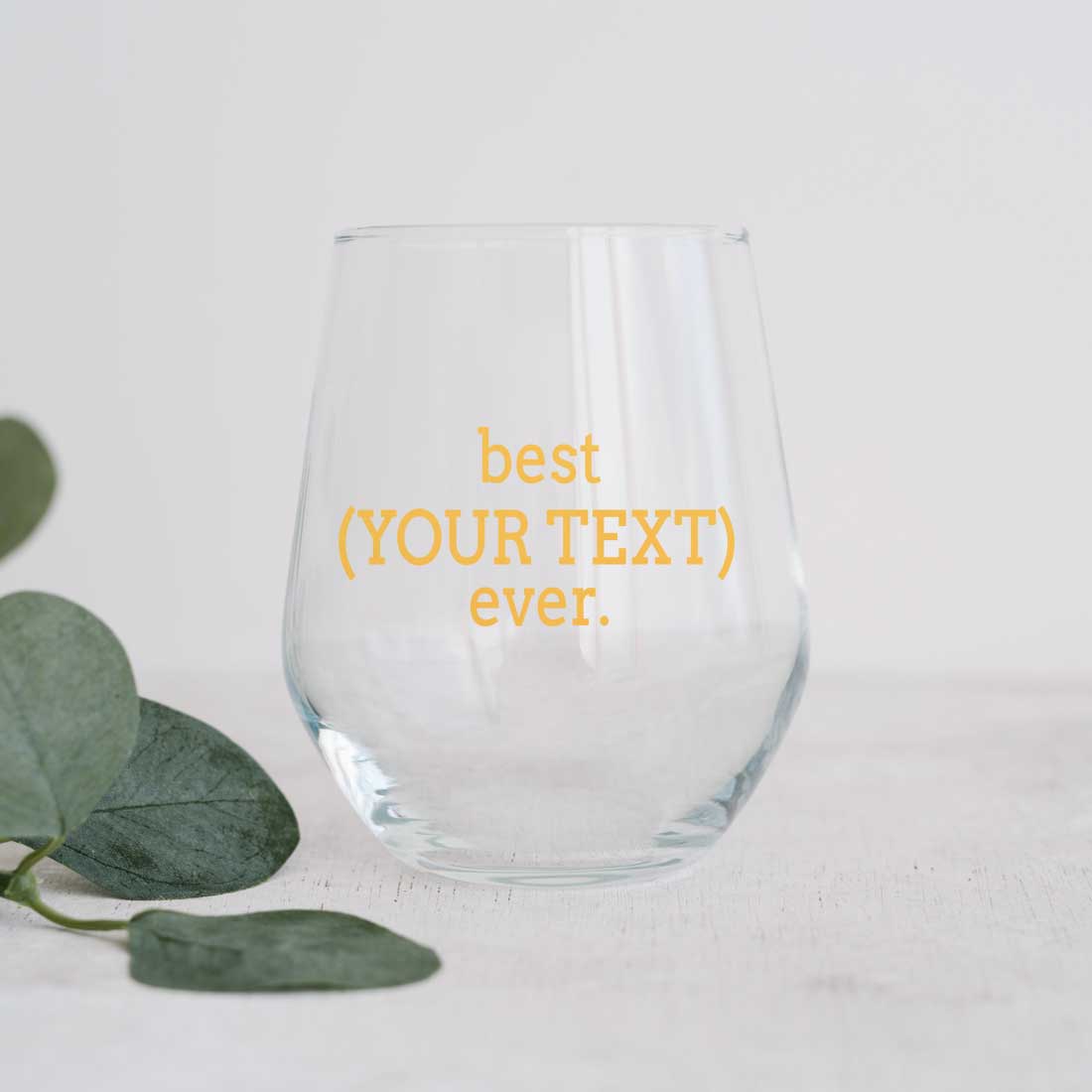 Personalized Stemless Wine Glass For Wines Whiskey Multipurpose Use - Add Your Text - Image 2