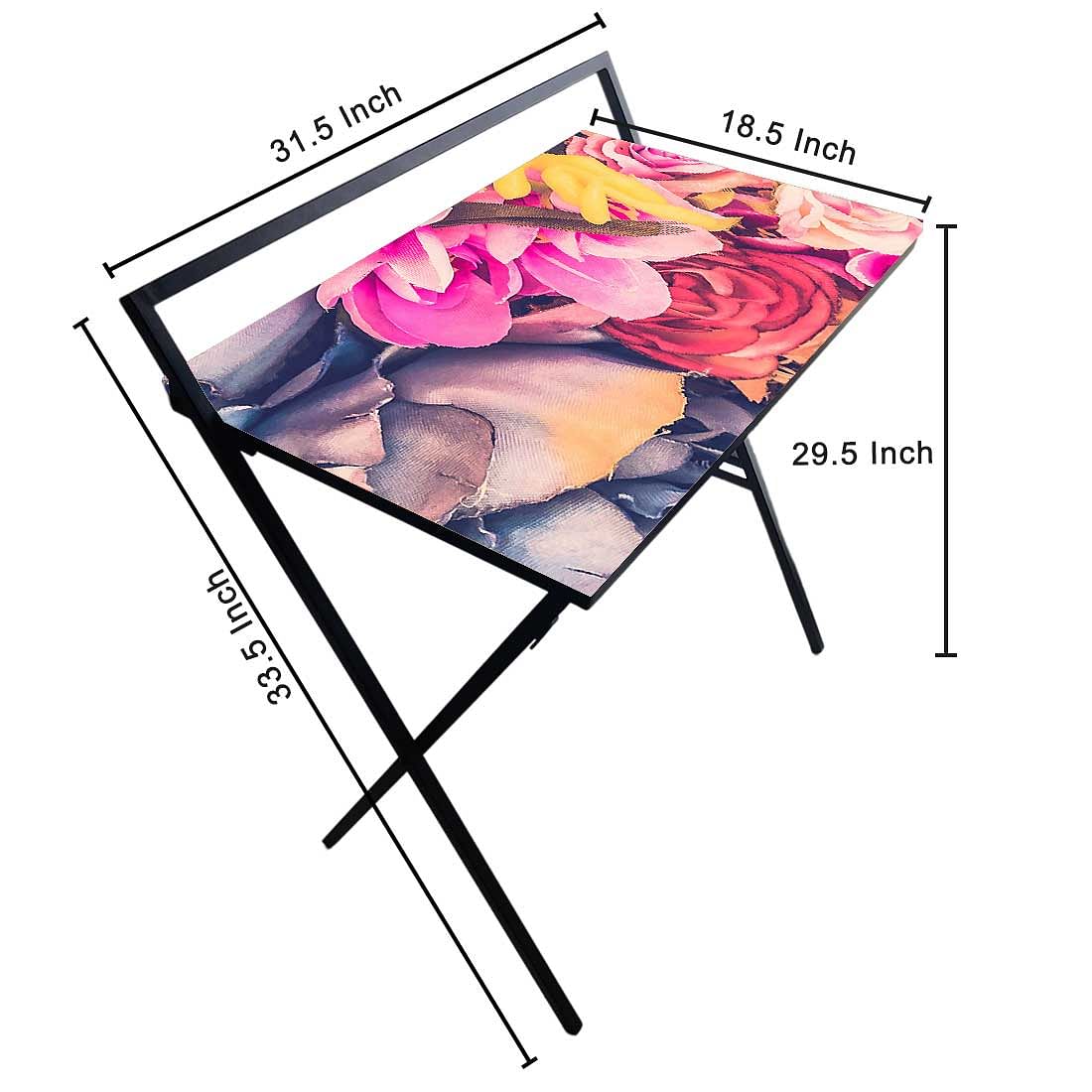 Nutcase Foldable Work Desk Laptop Study Table - Purple Floral - Image 3