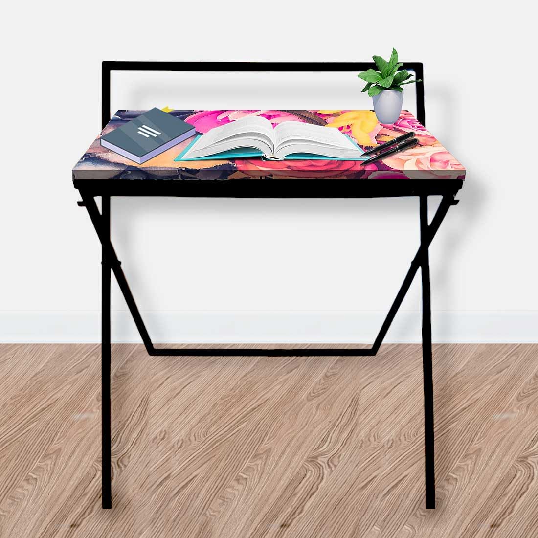 Nutcase Foldable Work Desk Laptop Study Table - Purple Floral - Image 6