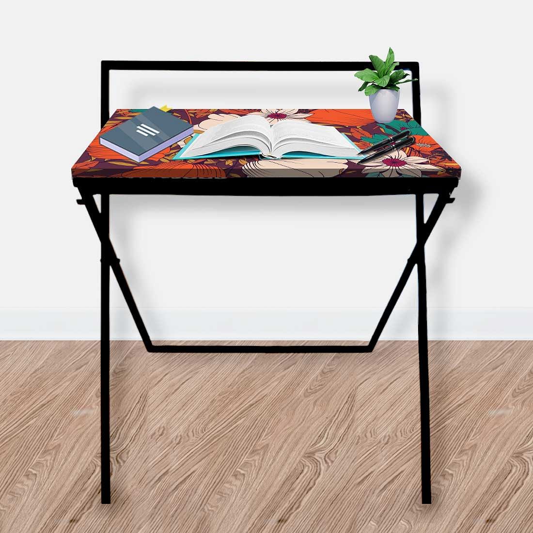 Foldable Work from Home Table for Study Writing Desk - Elegance Autumn - Image 6