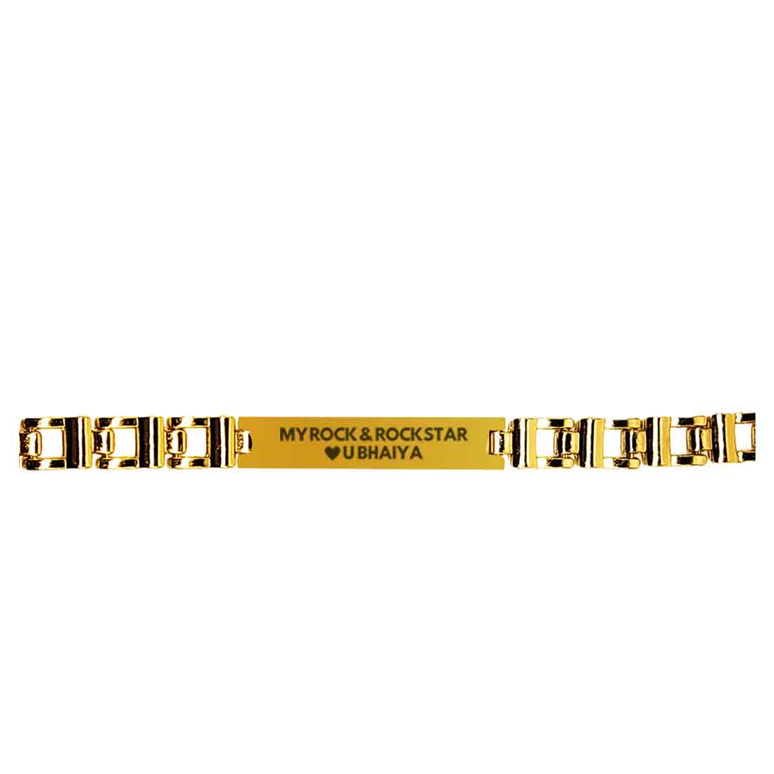 Stylish Rakhi For Brother - Premium Metal Bracelet For Celebration of Sibling Love Raksha Bandhan Engraved With - My Rock & Rockstar - Image 4