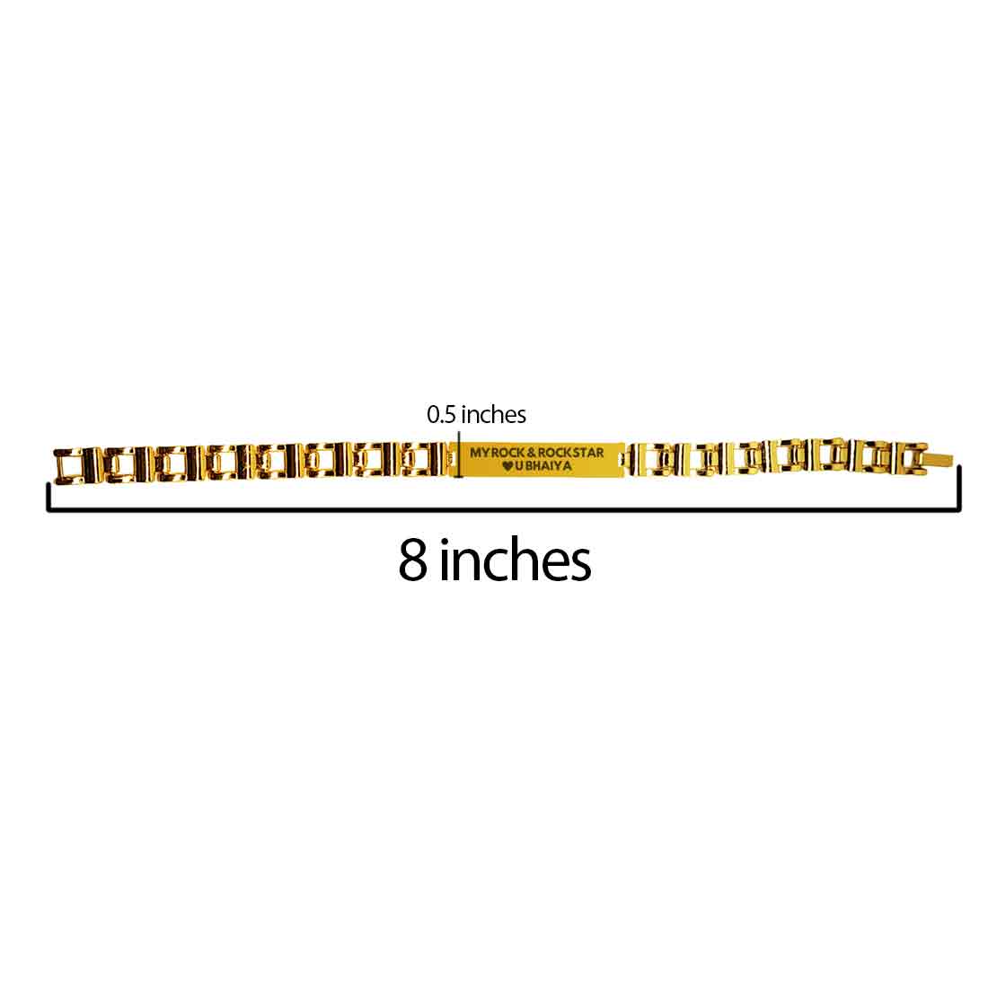 Stylish Rakhi For Brother - Premium Metal Bracelet For Celebration of Sibling Love Raksha Bandhan Engraved With - My Rock & Rockstar - Image 5