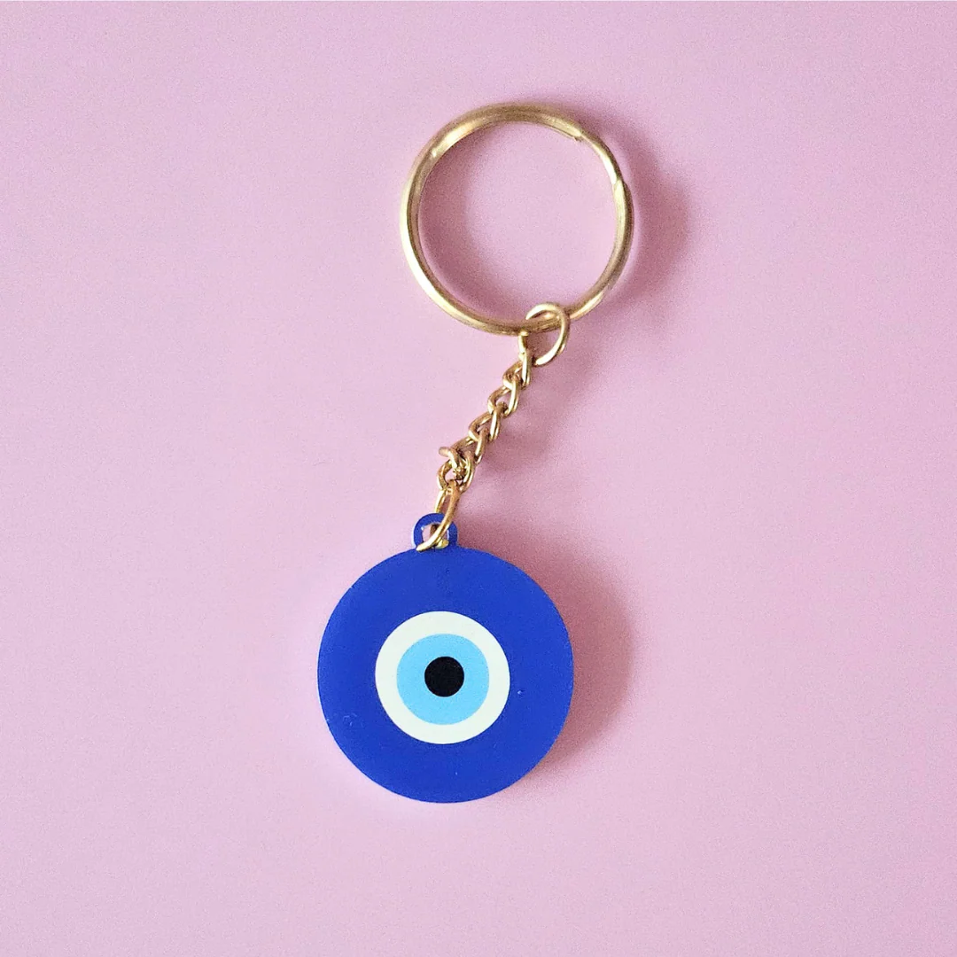 Stylish Rakhi Gift Sets for Brother – Evil Eye Rakhi, Photo Magnet, Keychain & Chocolate in Festive Box - Image 3