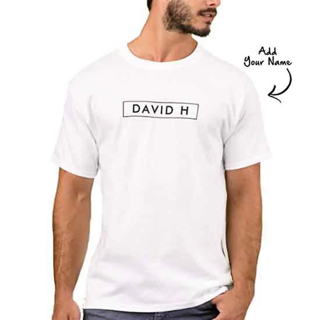 Personalized Men's T-Shirt Poly Cotton Tees - Minimal