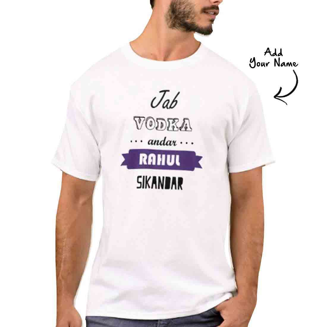 Personalized Men's T-Shirt Poly Cotton Tees - Vodka