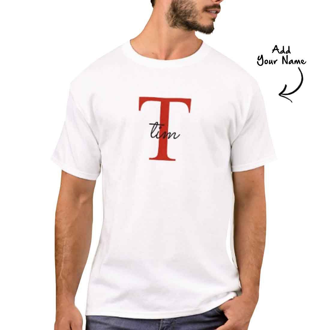 Personalized Men's T-Shirt Poly Cotton Tees - Red