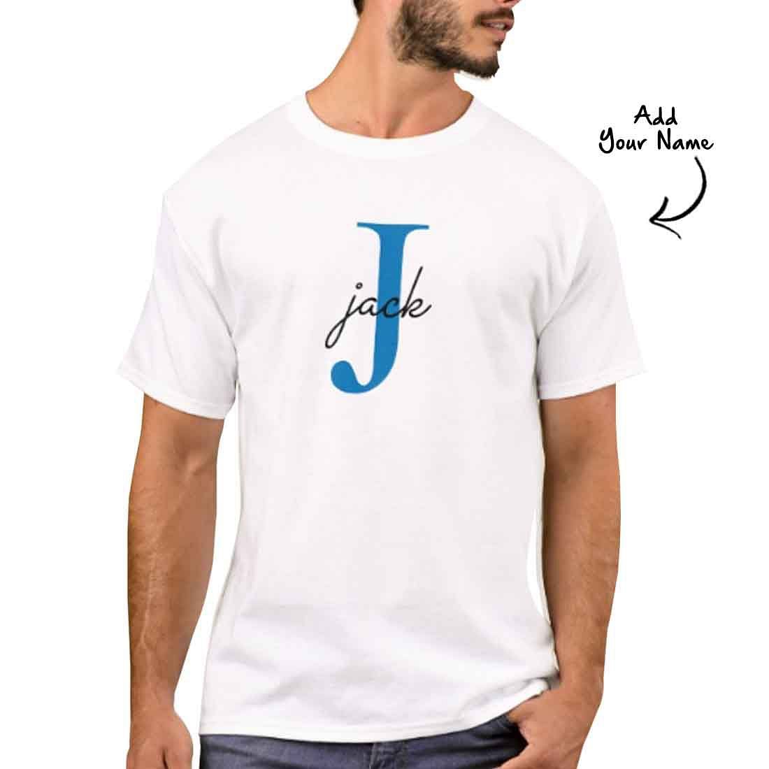 Personalized Men's T-Shirt Poly Cotton Tees - Blue