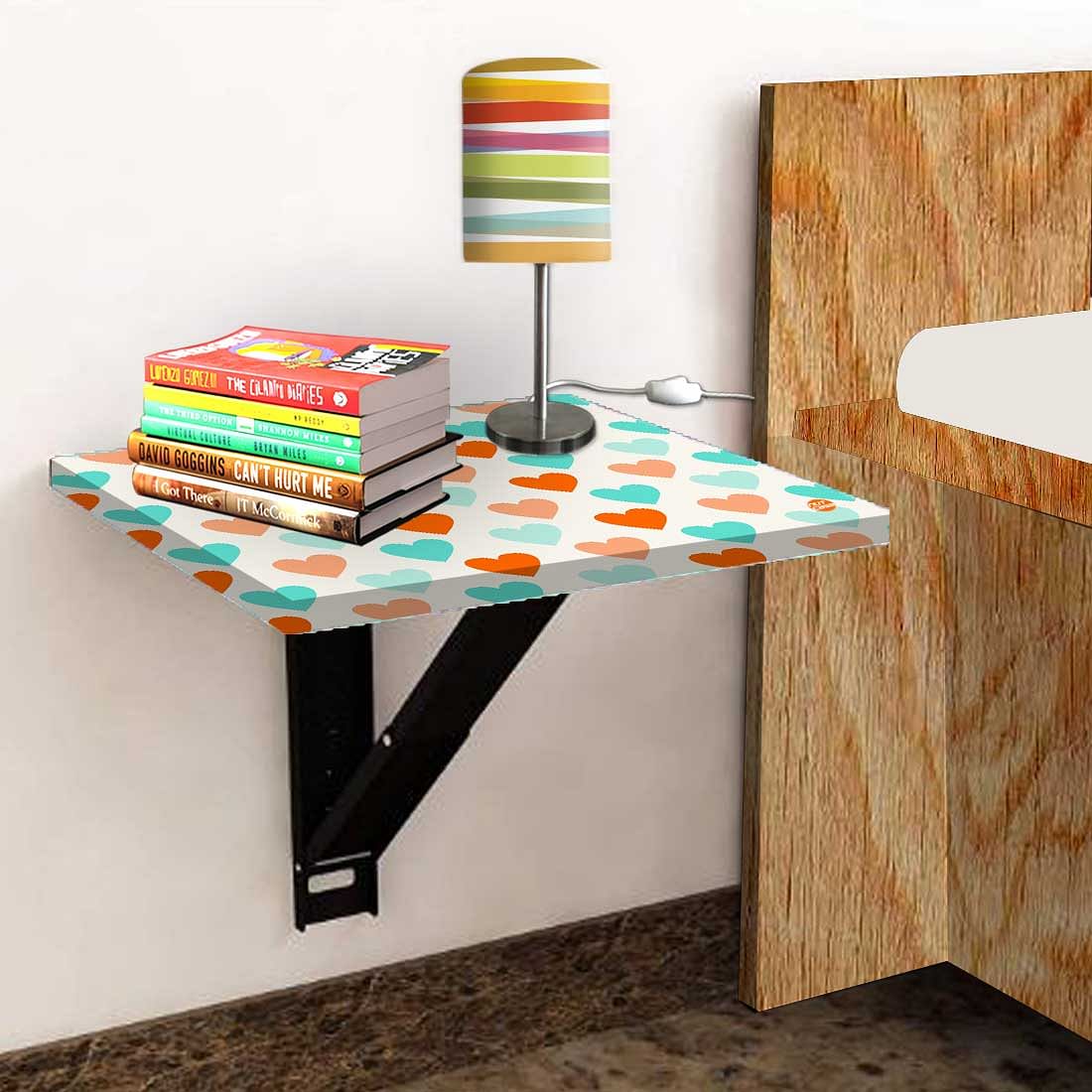 Floating Side Table for Bedroom - Colorful Heart - Image 4