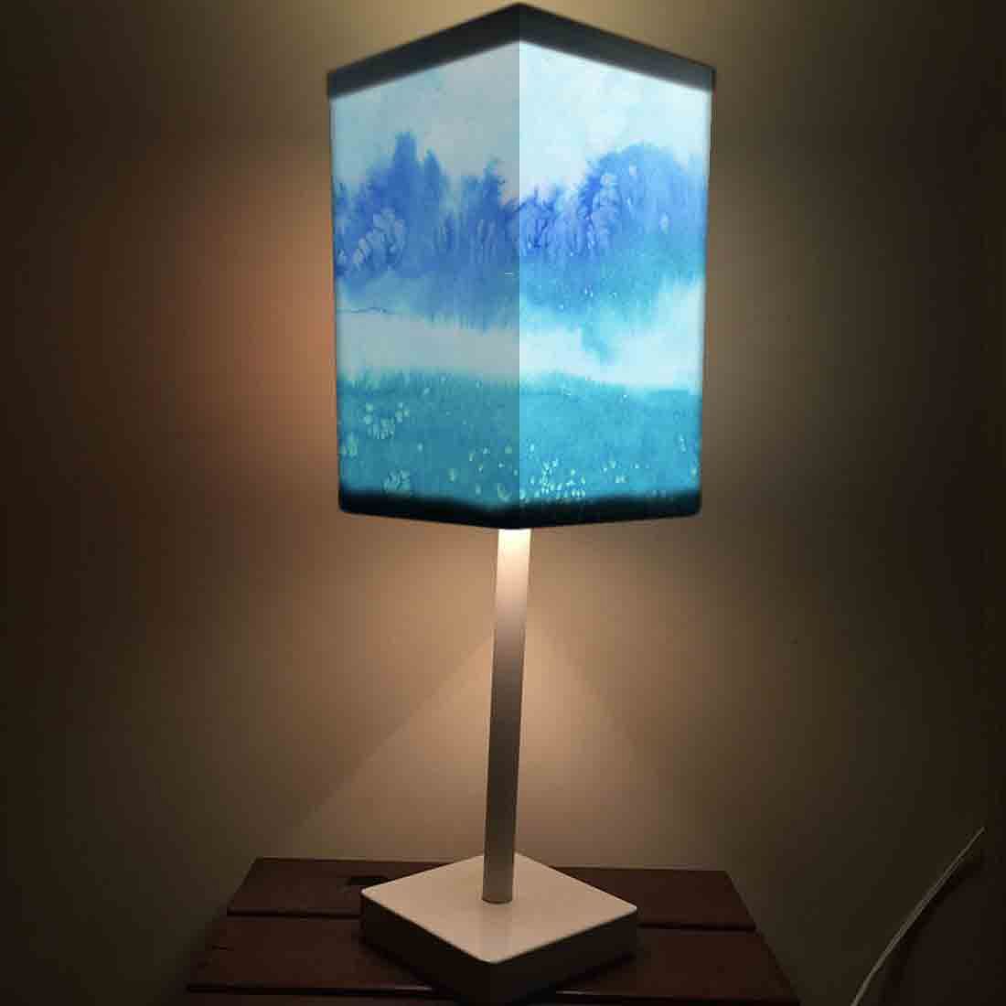 Blue Shade Cool Bedside Lamps for Living Room