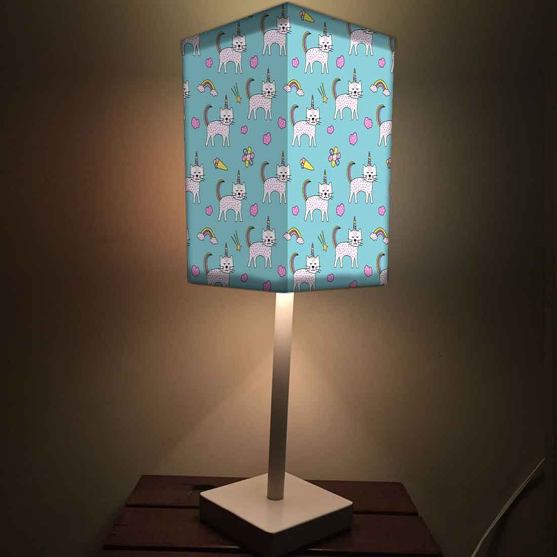 Unicorn Bedside Lamp for Children Room Cat