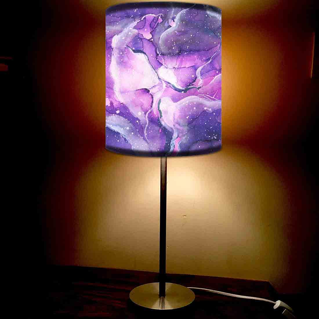 Purple Watercolor Nice Table Lamps for Bedroom