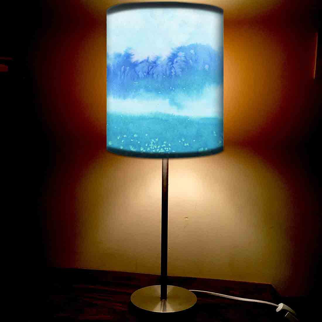 Sky Blue Table Lamps Light for Bedroom