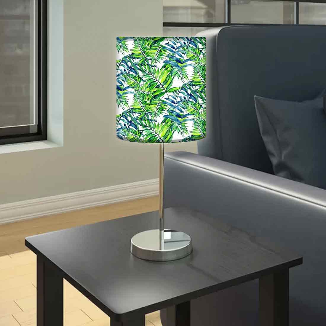 Green Leaf Bedside Table with Light for Living room - Image 2