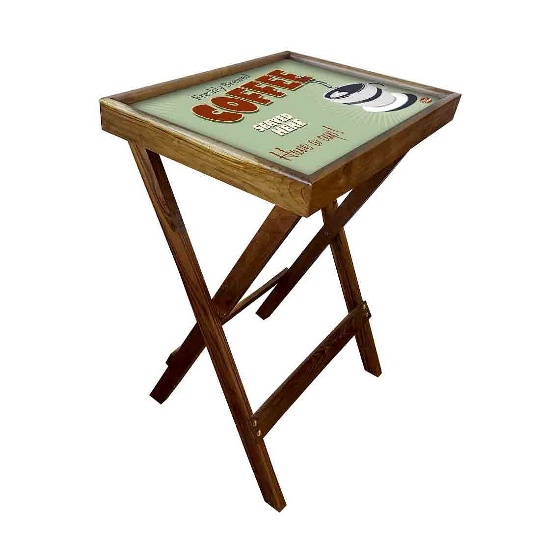 Foldable TV Tray Table Bar Snacks Serving Tables - Coffee