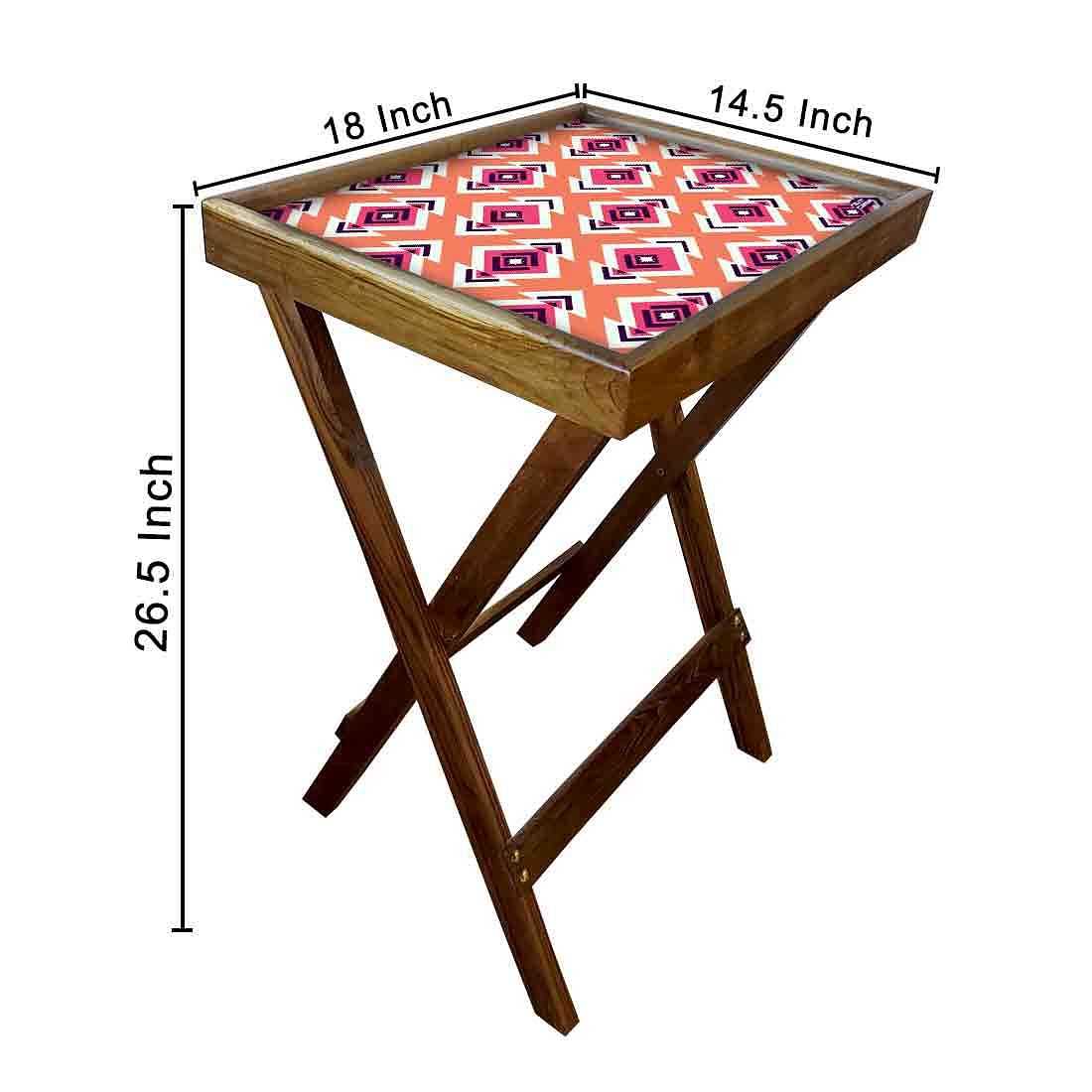 Wooden TV Trays Table Bar Snack Serving Tables - Diamonds - Image 6