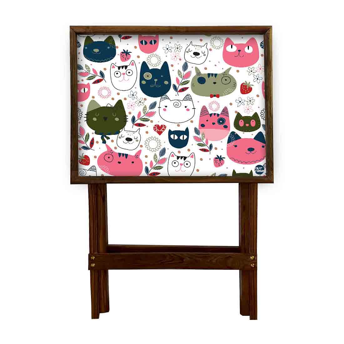 Foldable Living Room Table Snacks Serving for Kids - Cats - Image 4