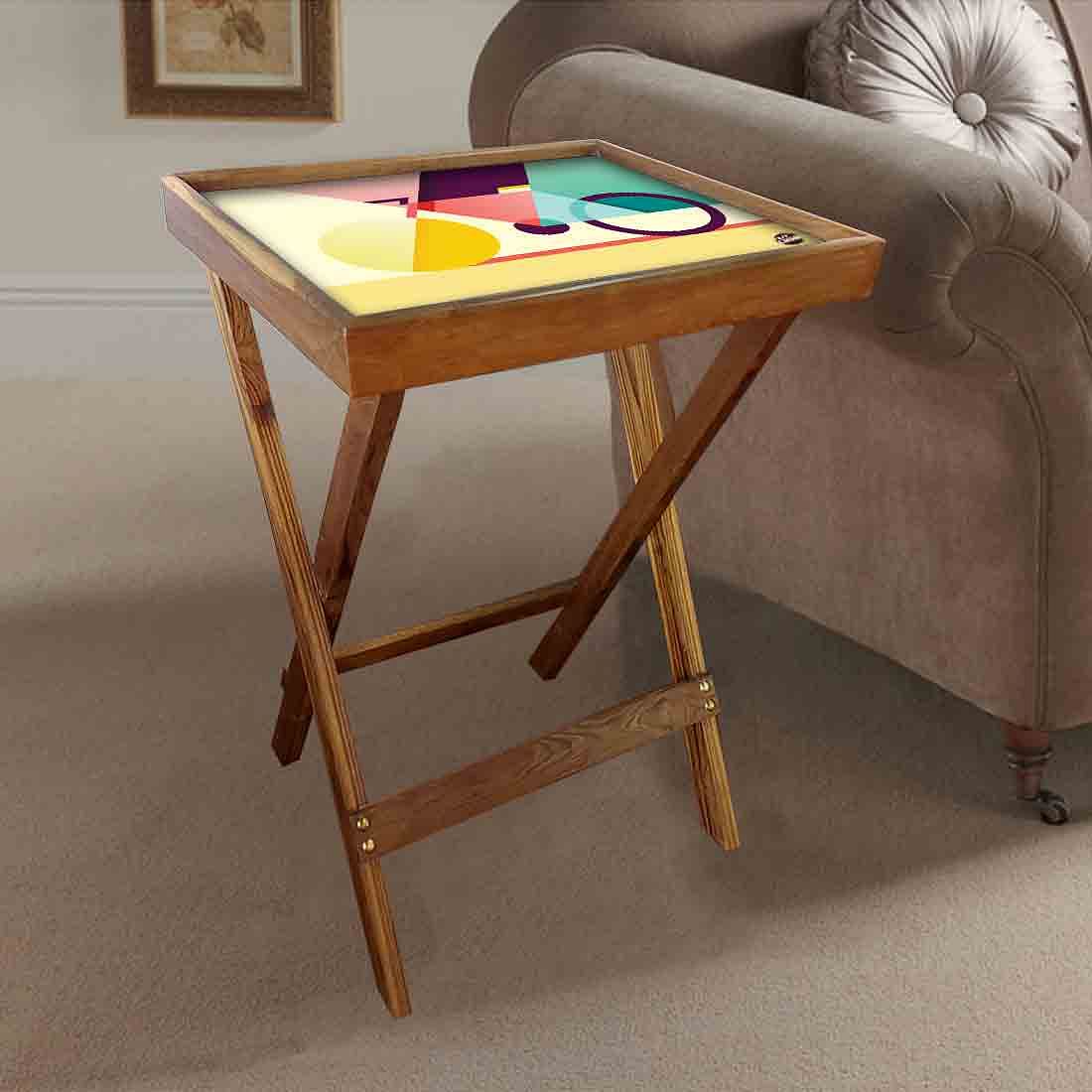 TV Trays for Eating Bar Snacks Serving Tables - Geometrical - Image 2