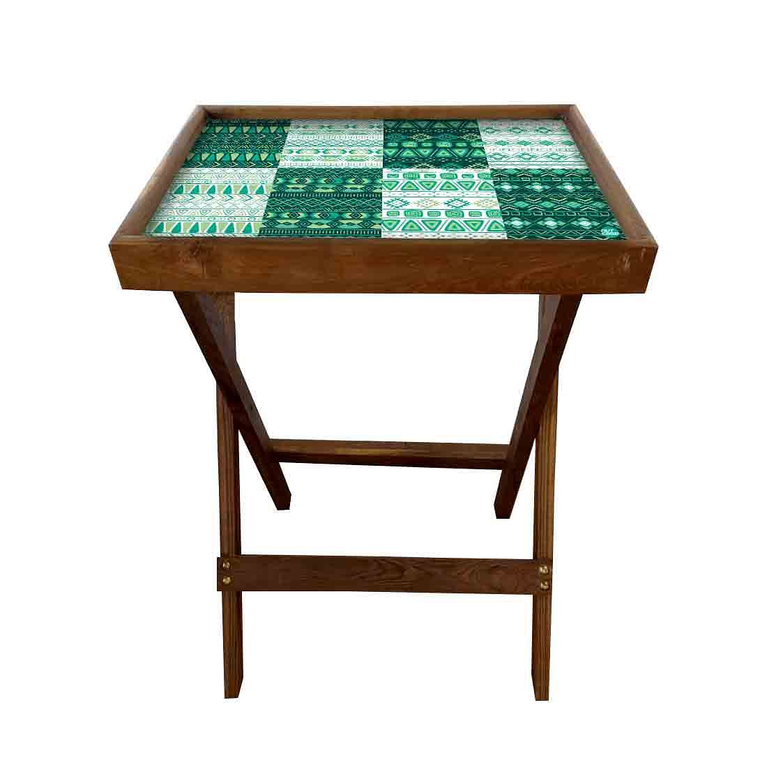 TV Tray Table Bar Snacks Serving Tables - Box pattern - Image 3