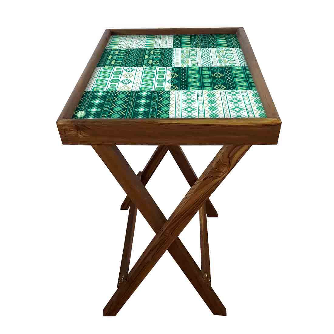 TV Tray Table Bar Snacks Serving Tables - Box pattern - Image 5