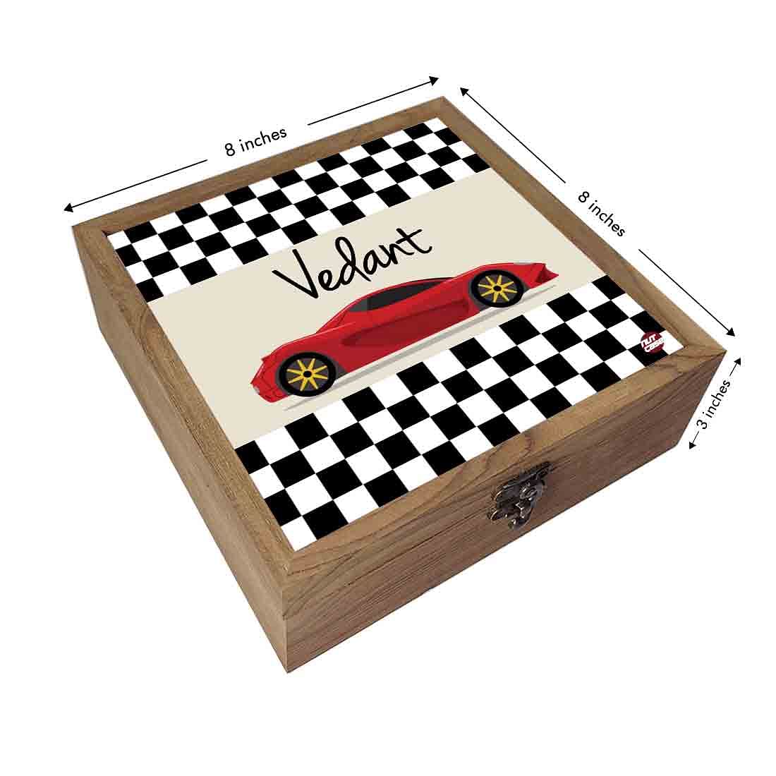 Customized Kids Cute Jewelry Boxes for Boys - Racing Car - Image 3