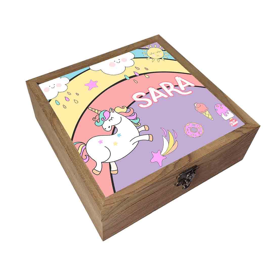 Kids Jewellery Box for Girls - Unicorn and Rainbow - Image 2