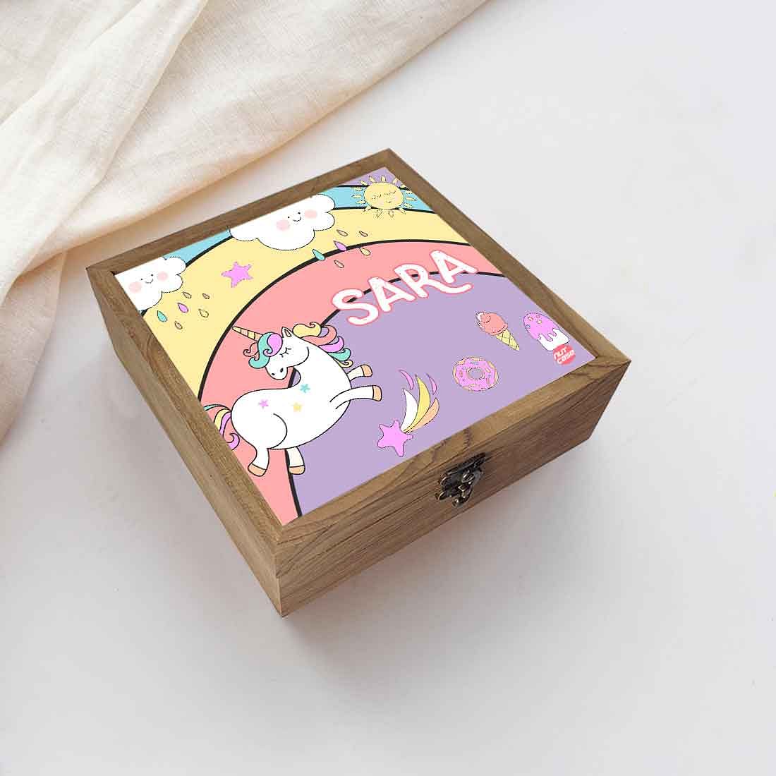 Kids Jewellery Box for Girls - Unicorn and Rainbow - Image 5