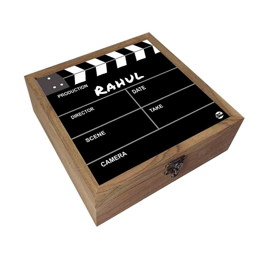 Personalized Wood Jewellery Box - Movie Clapboard Filmy - Image 2