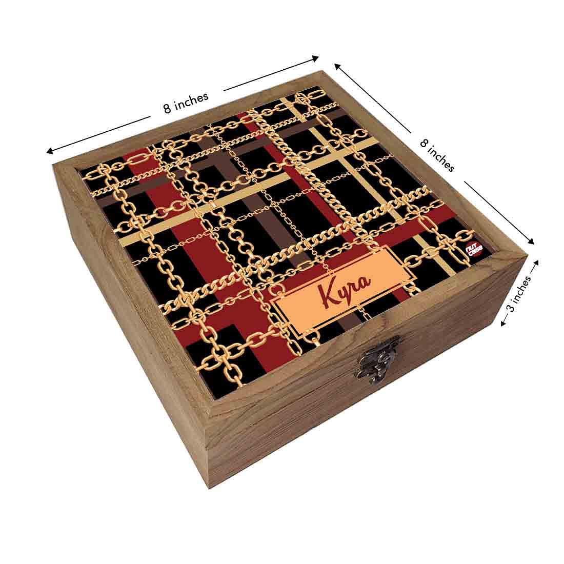 Personalised Jewellery Makeup Organizer - Golden Chain - Image 3