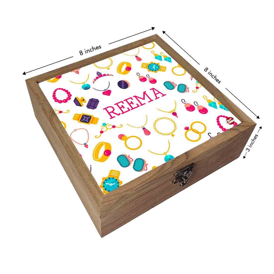 Personalized Box Jewelry Holder for Girls - Ring and Necklace - Image 3