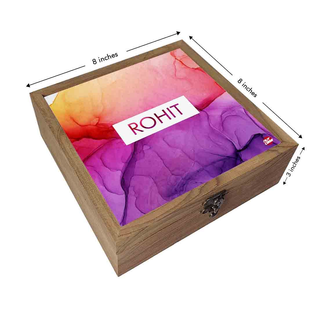 Customized Jewellery Organiser Box With Name - Dark Watercolor - Image 3
