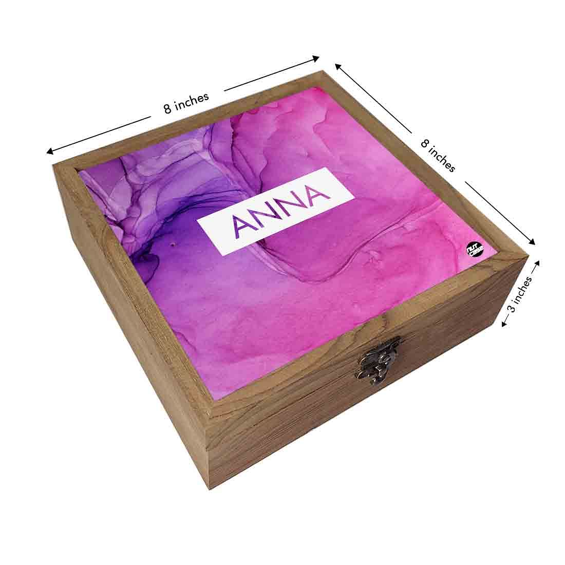 Customized Jewelry Containers Box for Girls - Pink Watercolor - Image 3