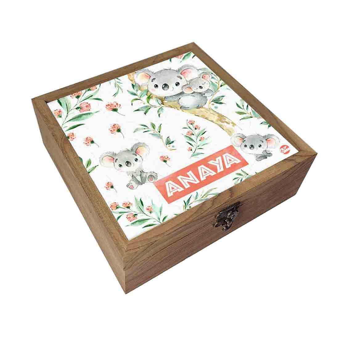 Personalized Wooden Jewellery Box for Kids - Cute Koala - Image 2