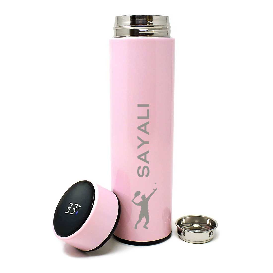 Personalised Name Engraved Stainless Steel Temperature Bottle Coffee Flask - Sports - Image 11
