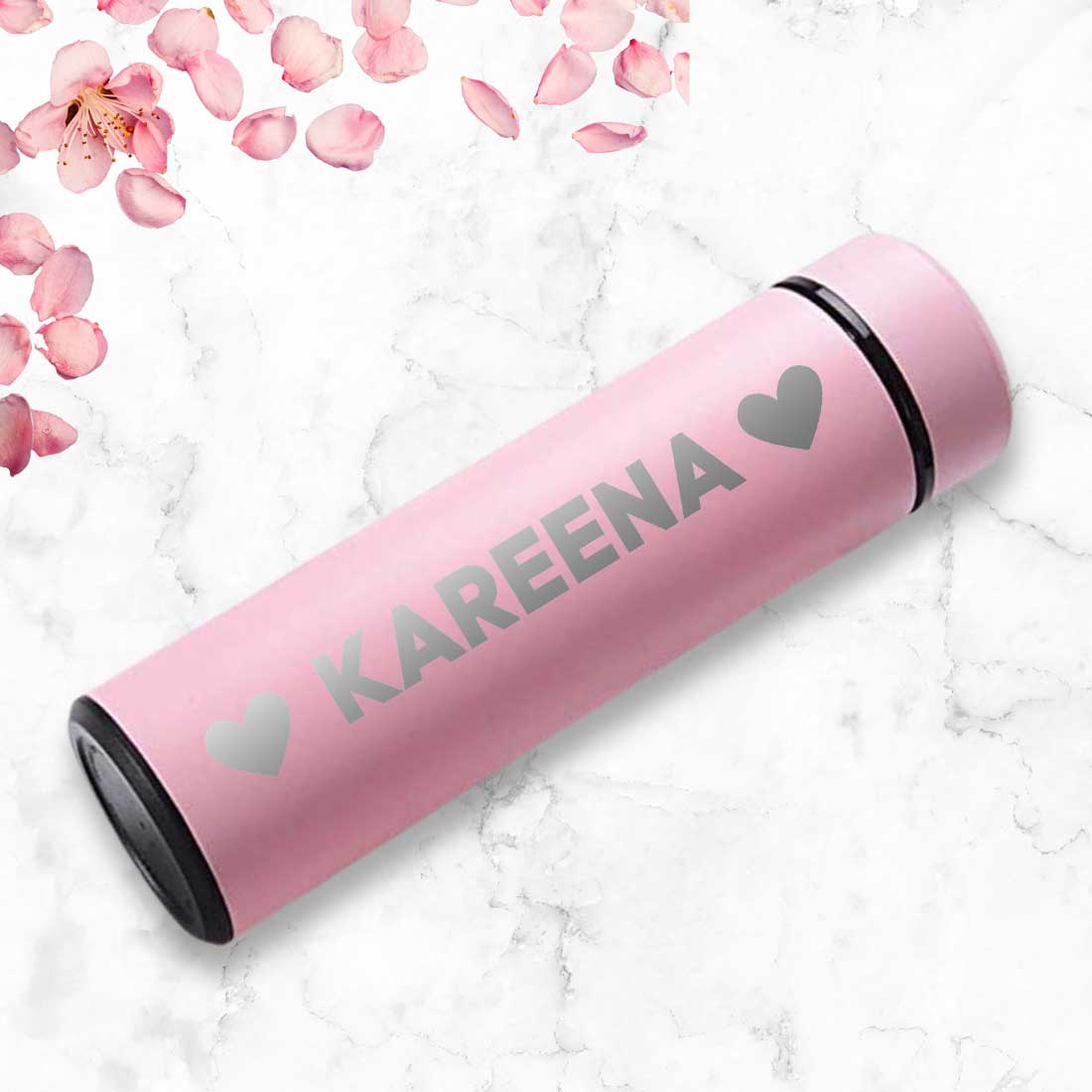 Personalised Thermos Bottle for Coffee Travel With Temperature Display- Heart - Image 9