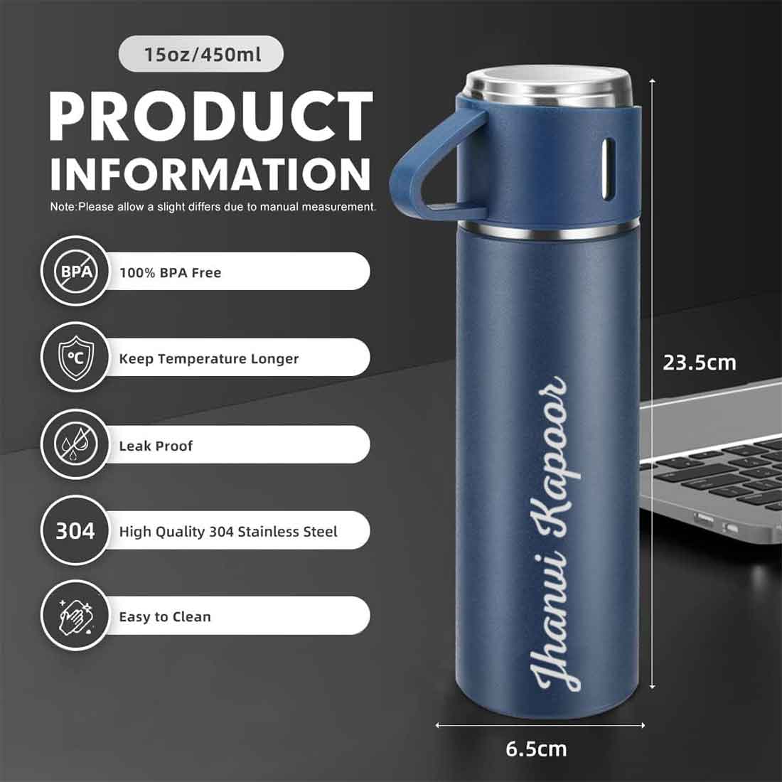 Customized Thermos Coffee Cup Flask Travel Gift Box Stainless Steel - Add Full Name - Image 13