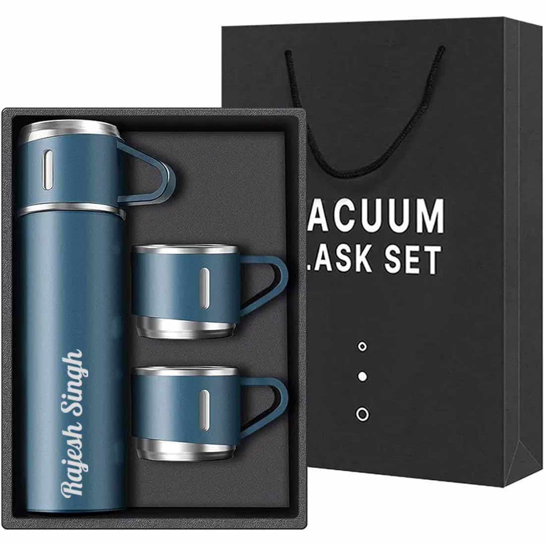 Personalized Thermos Cup For Tea Flask Gift Box Set Stainless Steel Flask - Add Name - Image 19