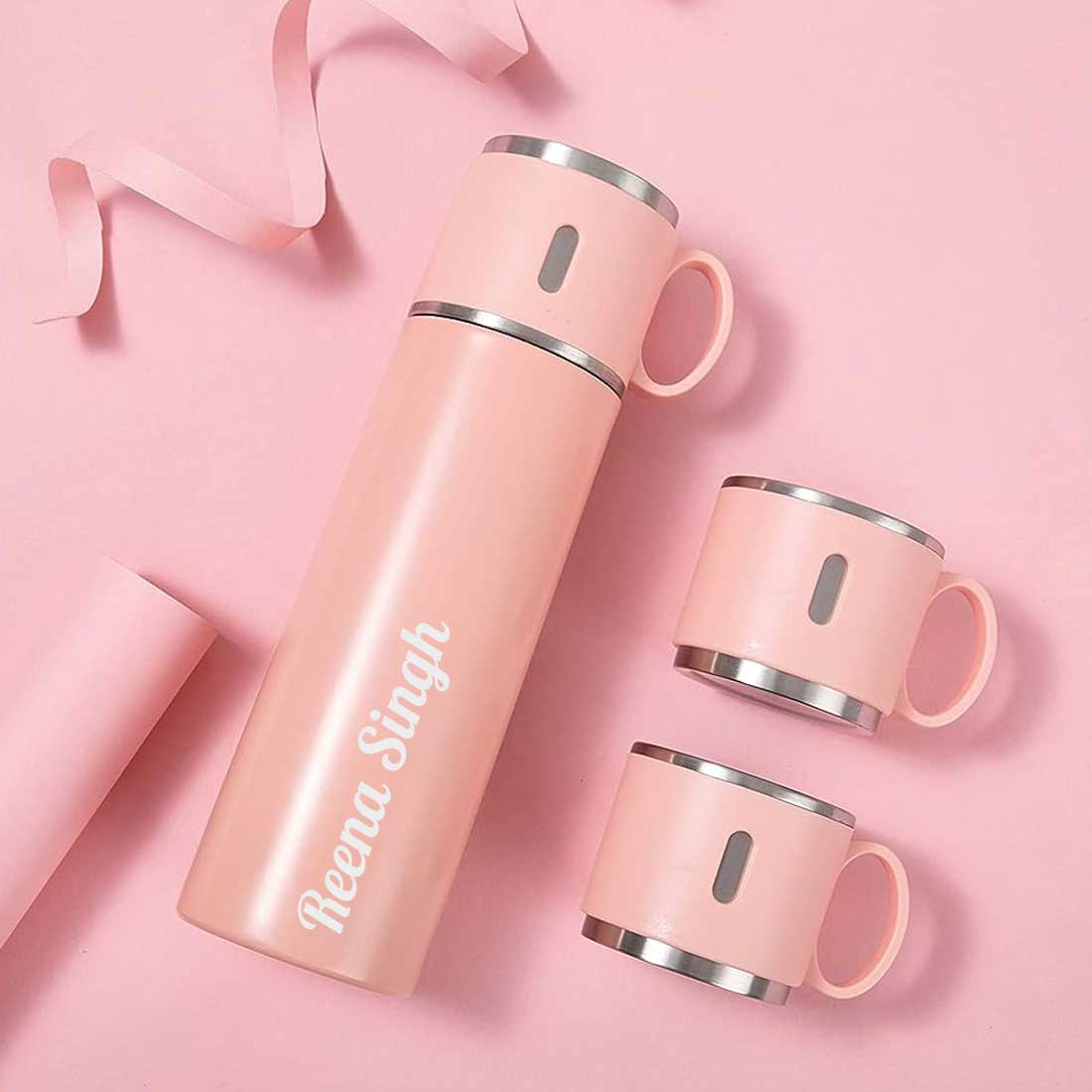 Personalized Thermos Cup For Tea Flask Gift Box Set Stainless Steel Flask - Add Name - Image 29