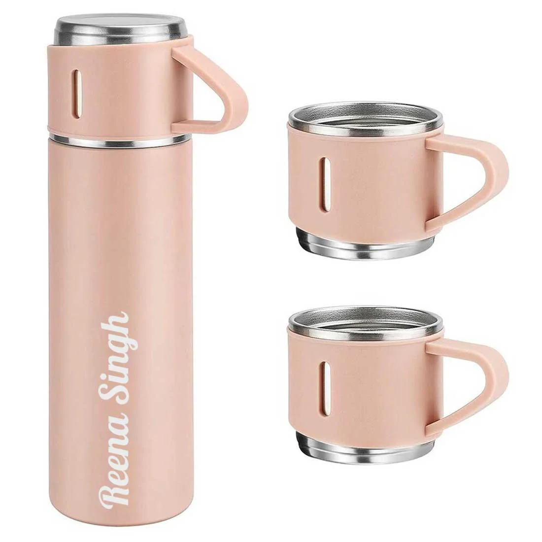 Personalized Thermos Cup For Tea Flask Gift Box Set Stainless Steel Flask - Add Name - Image 30