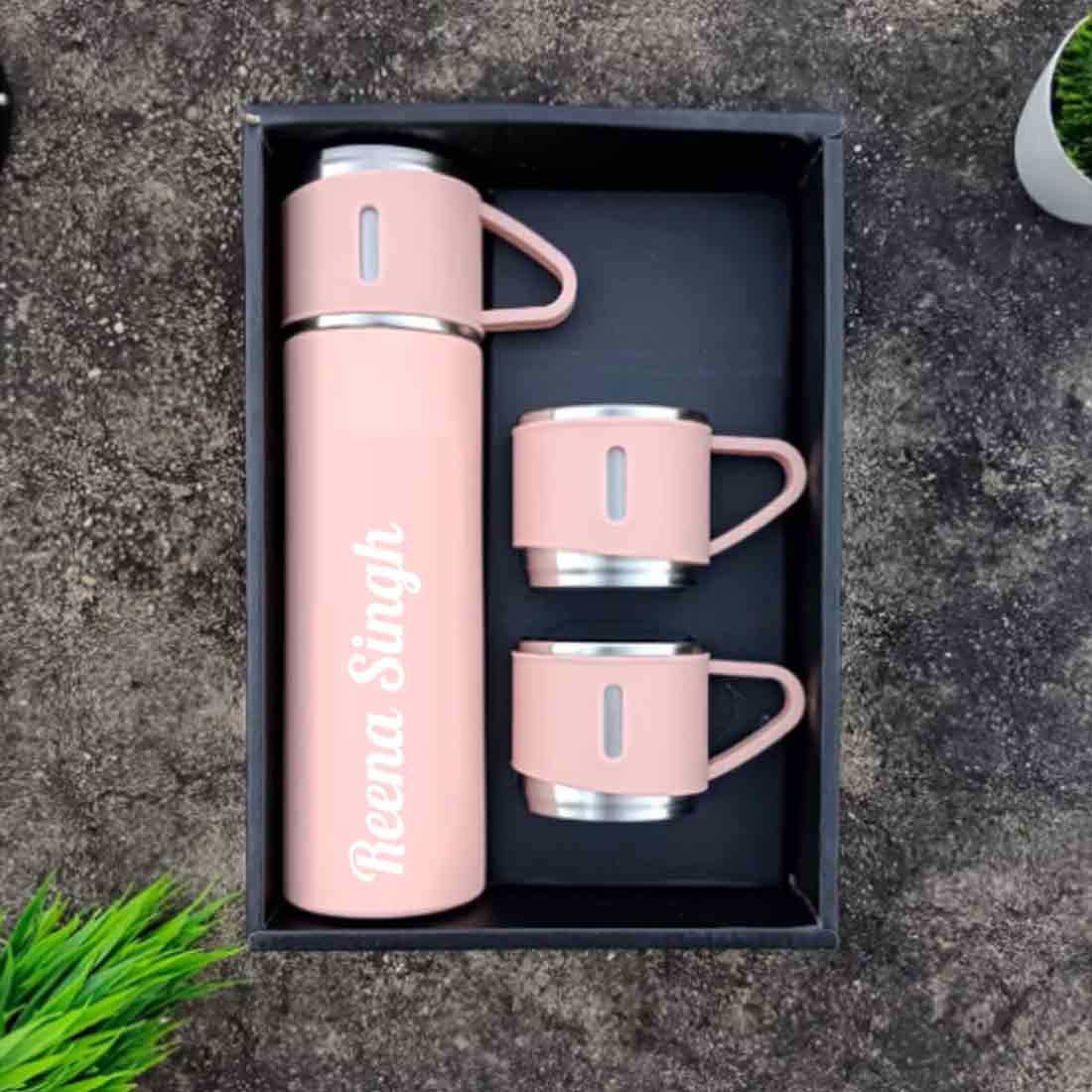 Personalized Thermos Cup For Tea Flask Gift Box Set Stainless Steel Flask - Add Name - Image 33