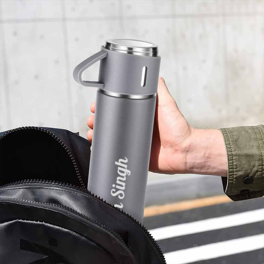 Personalized Thermos Cup For Tea Flask Gift Box Set Stainless Steel Flask - Add Name - Image 39