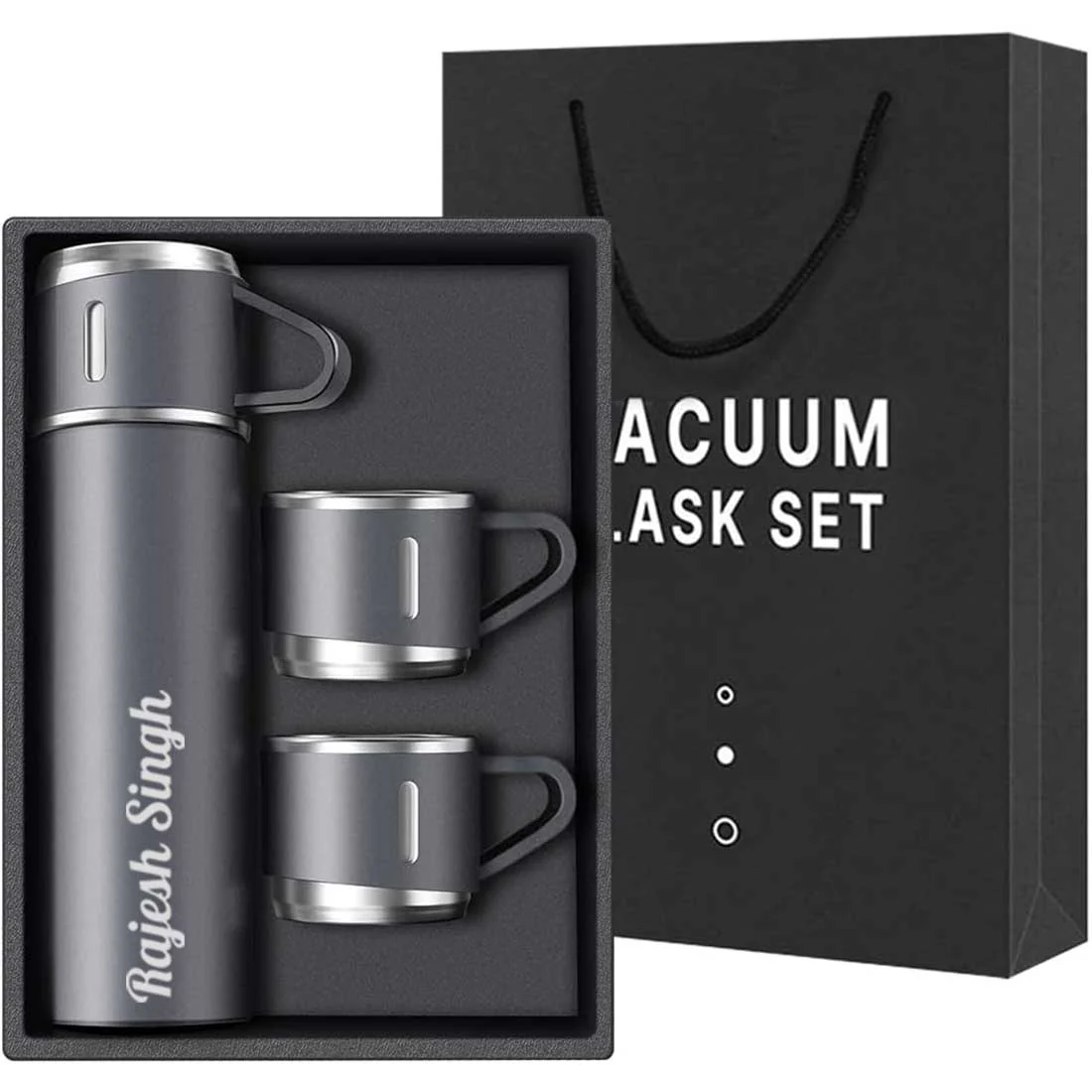 Personalized Thermos Cup For Tea Flask Gift Box Set Stainless Steel Flask - Add Name - Image 40