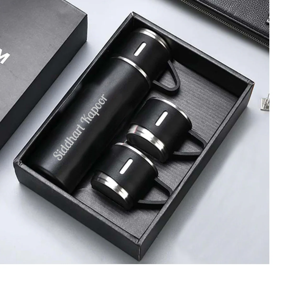 Personalized Thermos Cup For Tea Flask Gift Box Set Stainless Steel Flask - Add Name - Image 8