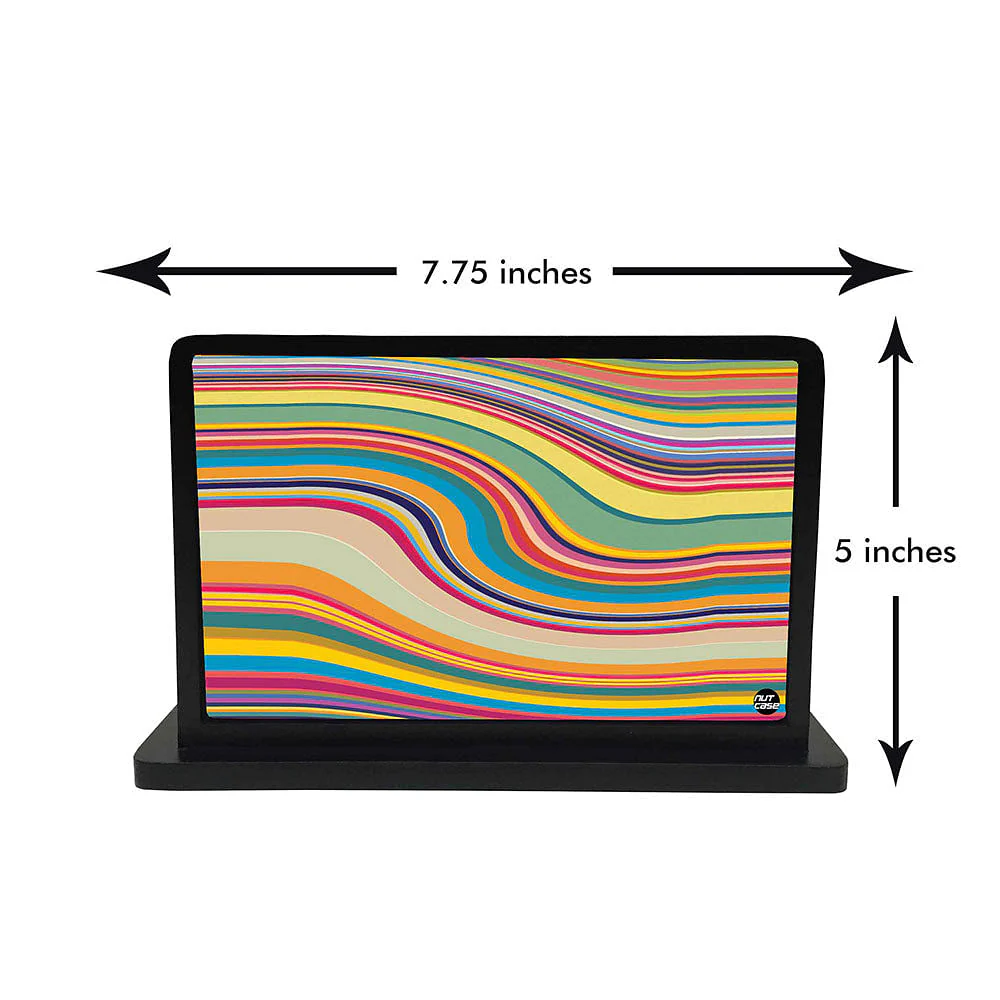 Tissue Holder Paper Napkin Stand - Colorful Waves Lines - Image 3